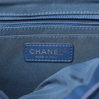 Chanel Calfskin Chevron Quilted Large Urban Spirit Backpack Blue 6 of 11