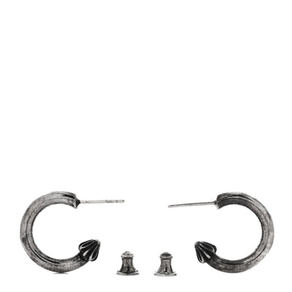 Chrome Hearts Sterling Silver Plain Hoop Earrings 3 of 4