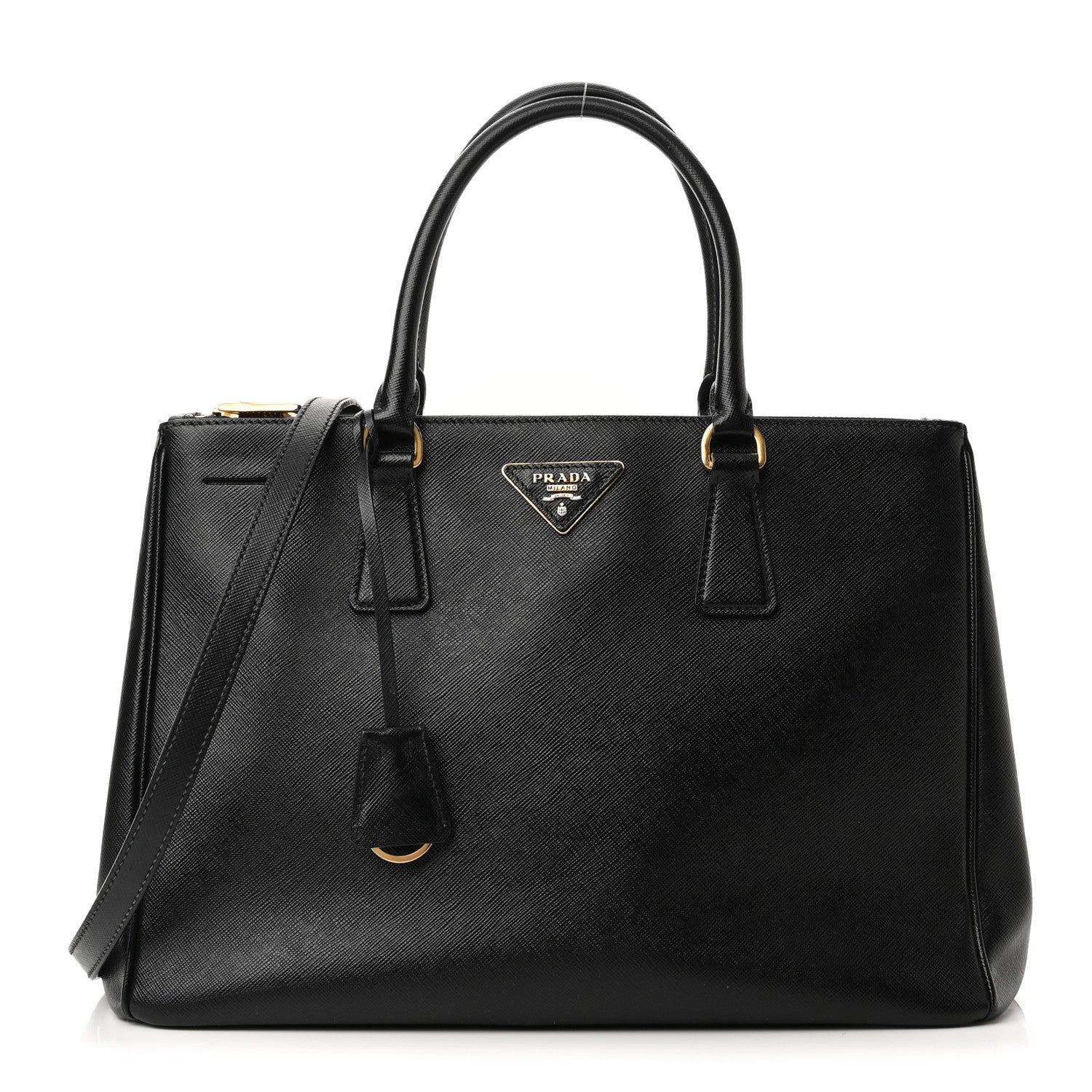 Prada Saffiano Medium Galleria Double Zip Tote Black 1 of 10