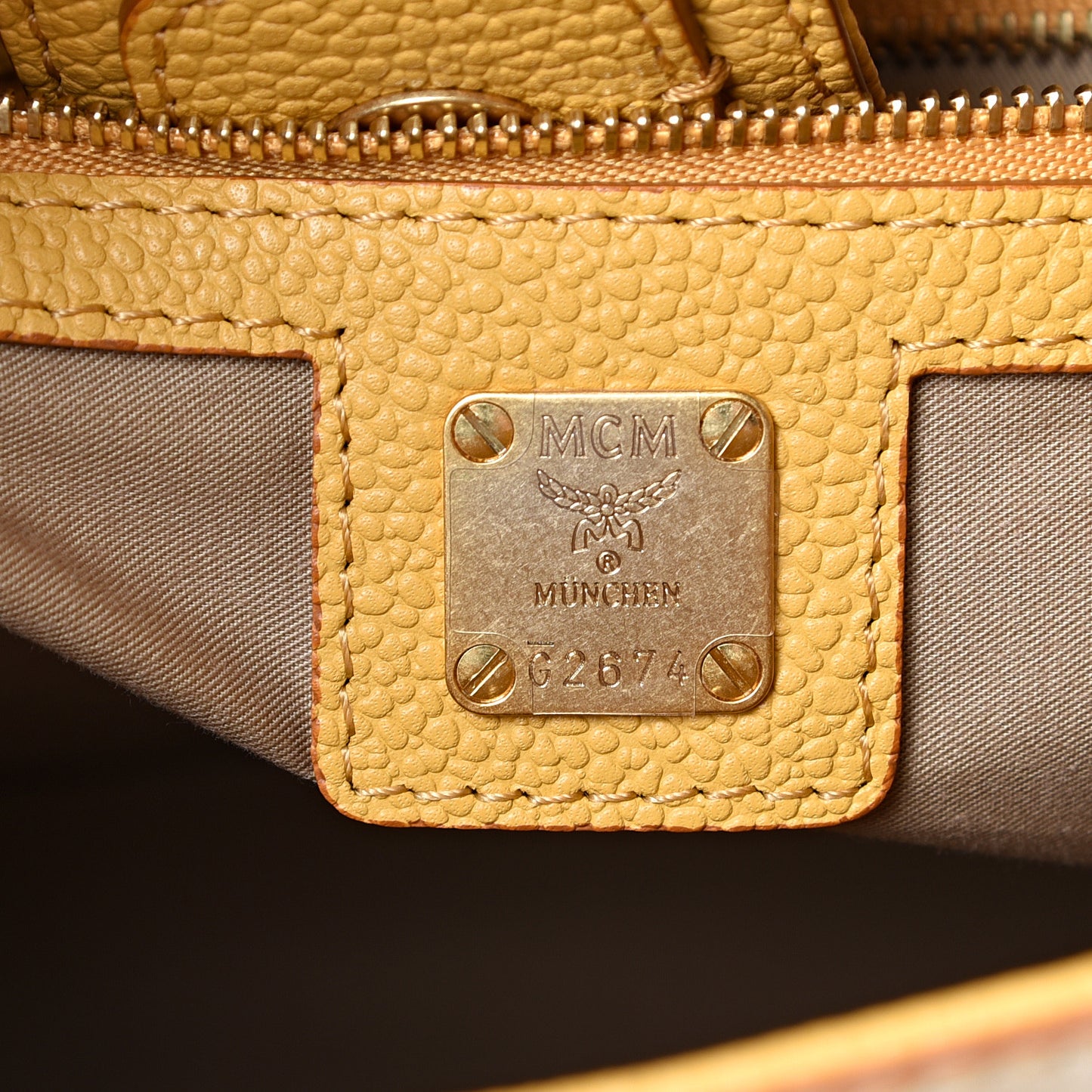 Visetos Medium Corina Shoulder Bag Beige Yellow