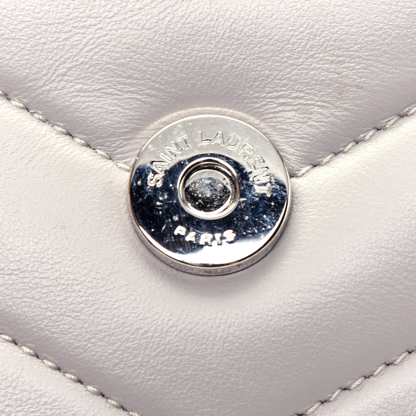 Calfskin Y Quilted Monogram Small Loulou Chain Satchel Granite