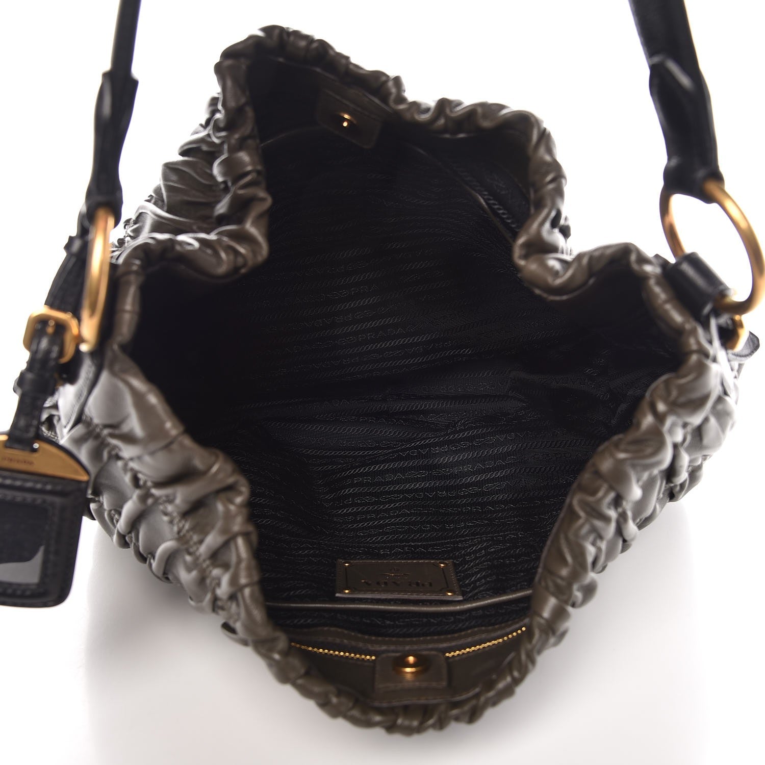 Prada Nappa Gaufre Hobo Militare Black 5 of 8