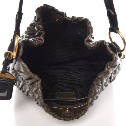 Prada Nappa Gaufre Hobo Militare Black 5 of 8