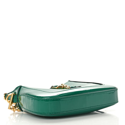 Gucci Patent Mini Jackie 1961 Crystal Hobo Emerald 4 of 10
