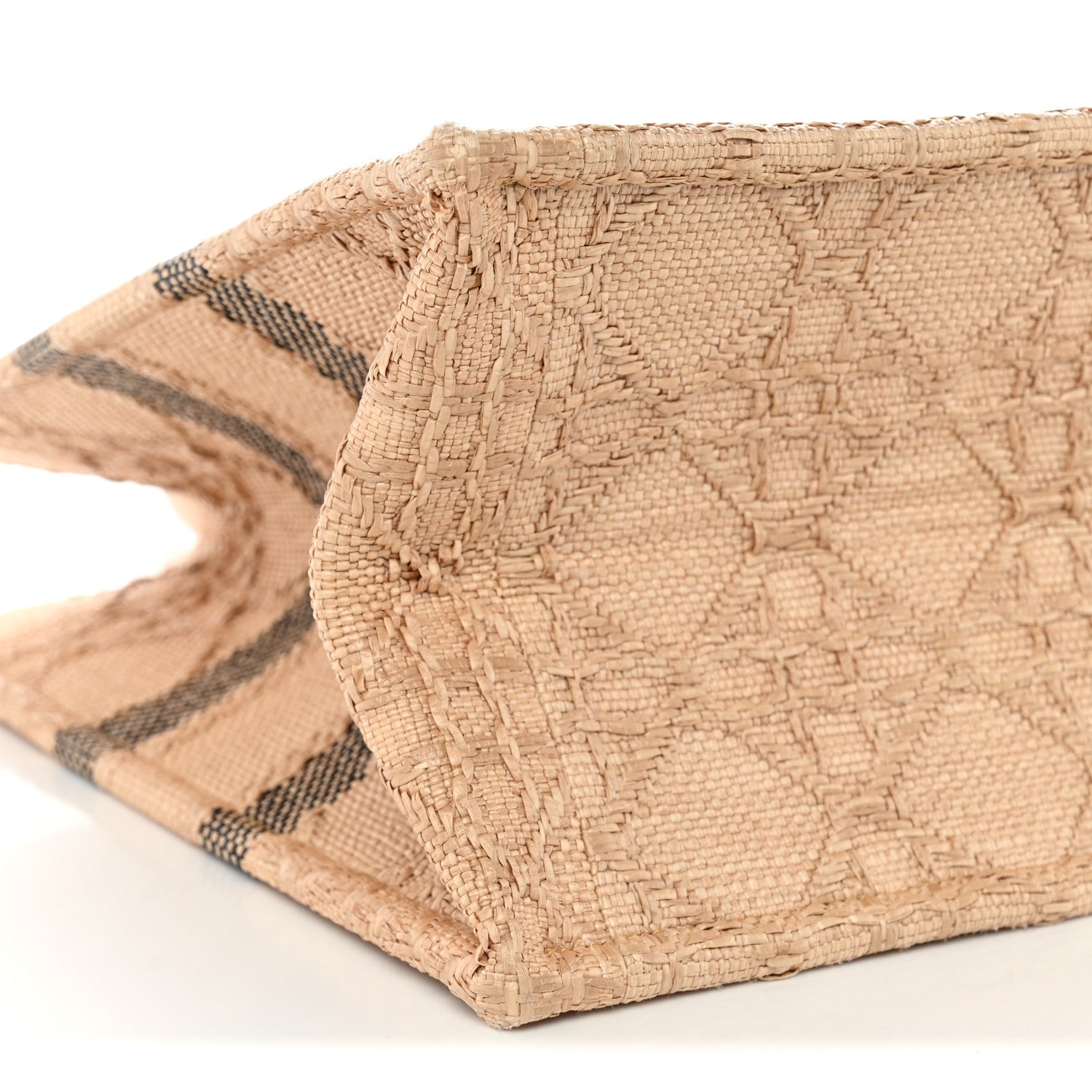 Christian Dior Raffia Cannage Medium Book Tote Natural 9 of 11