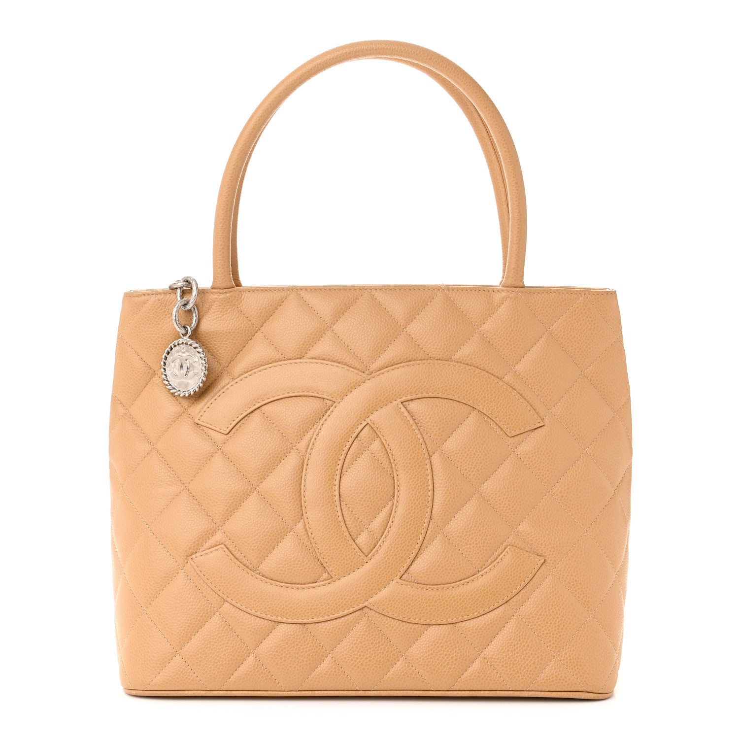 Chanel Caviar Quilted Medallion Tote Beige 1 of 12