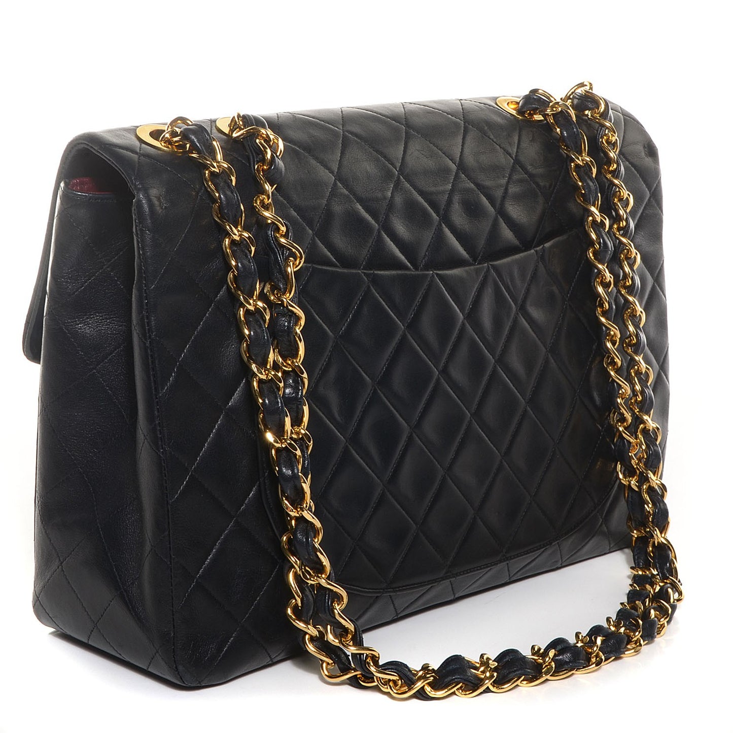 Lambskin XL Jumbo Flap Black