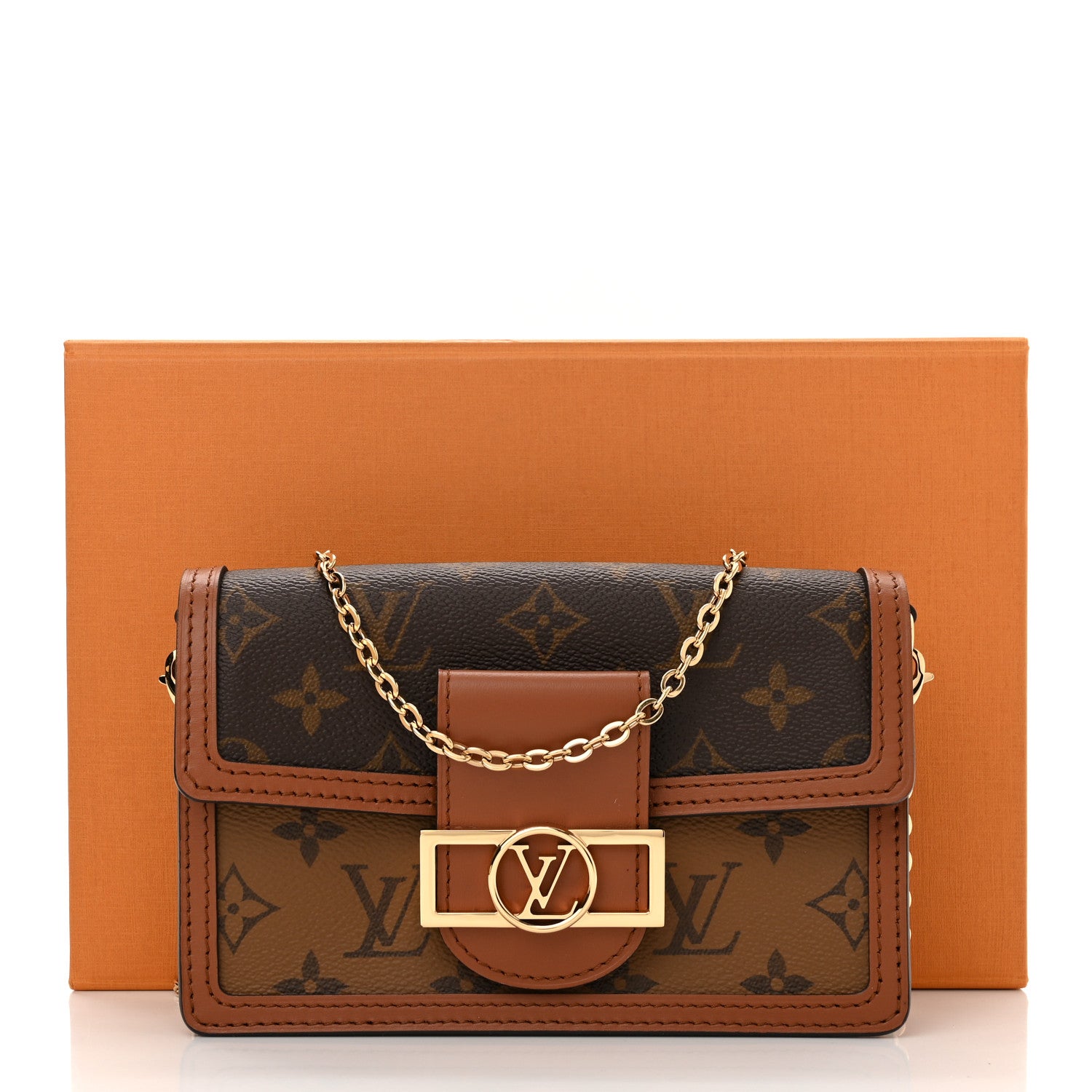 Louis Vuitton Reverse Monogram Dauphine Chain Wallet 10 of 10