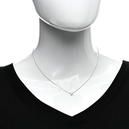 Tiffany Sterling Silver Diamond .05ct Elsa Peretti Diamonds by the Yard Pendant Necklace 2 of 4