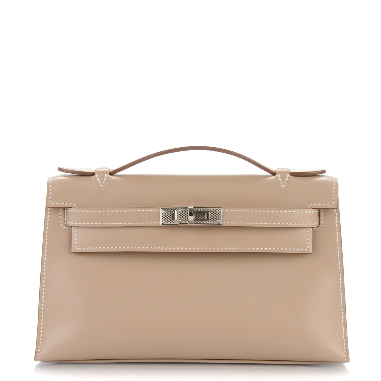 Hermes Swift Kelly Pochette Clutch Etoupe 1 of 16