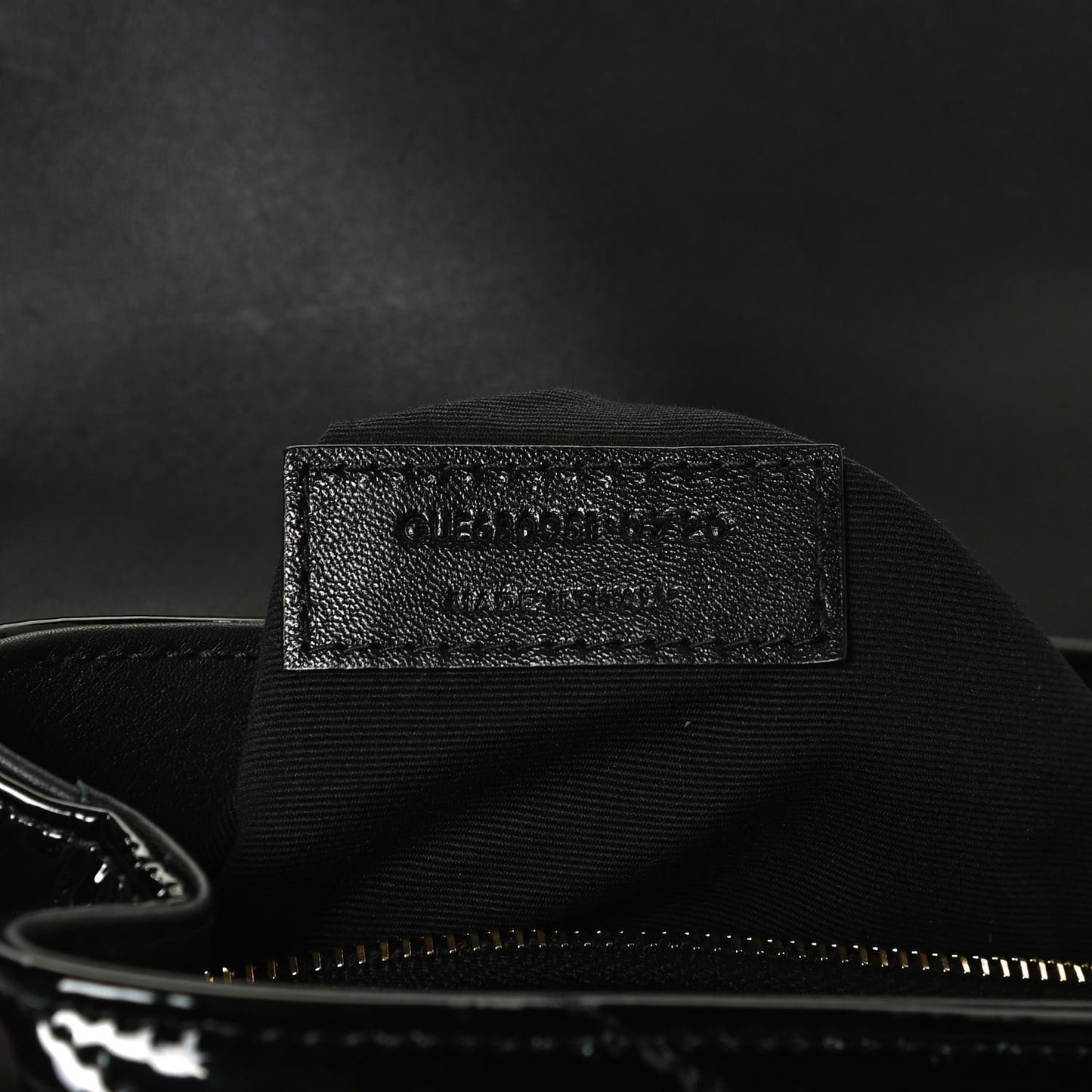 Patent Y Quilted Monogram Toy Loulou Crossbody Bag Black