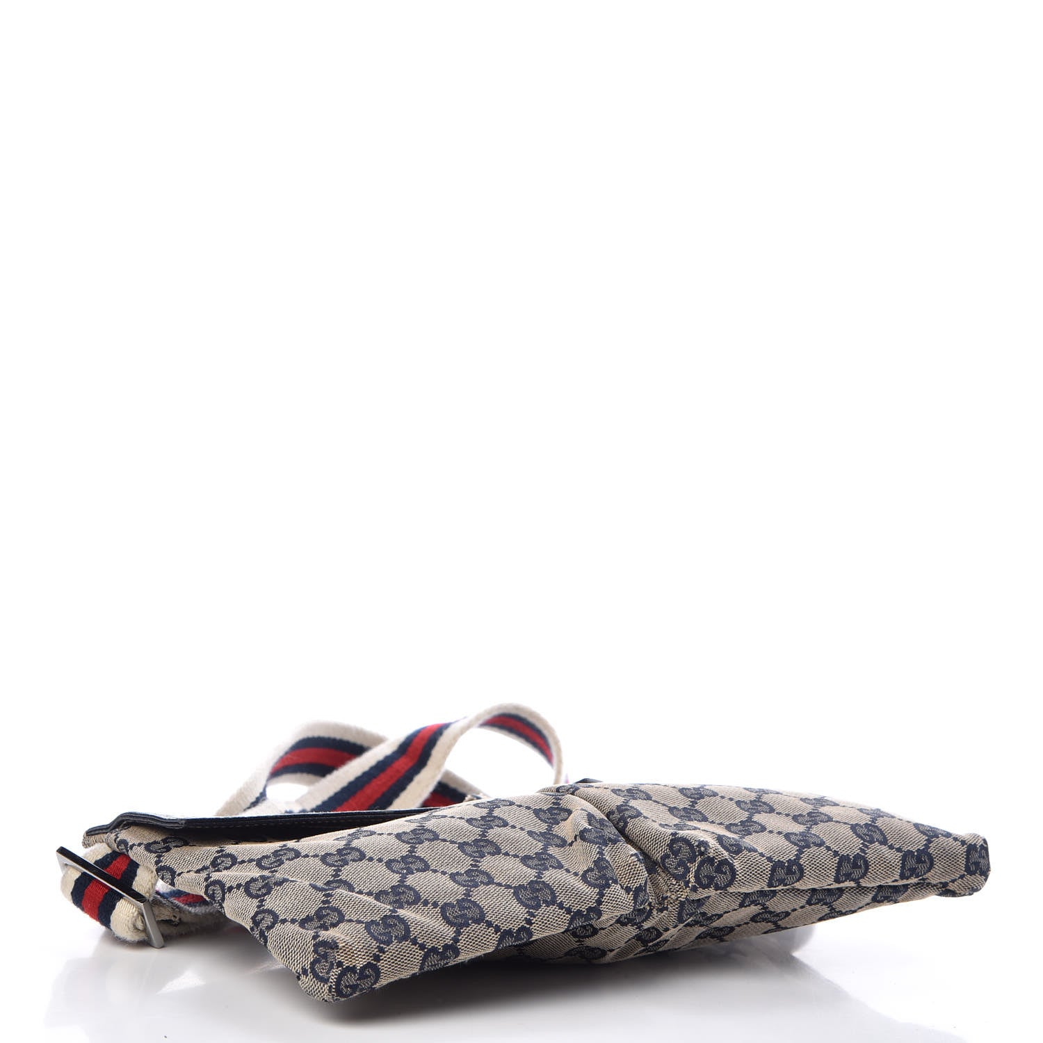 Gucci GG Monogram Web Double Pocket Belt Bag Navy 4 of 12