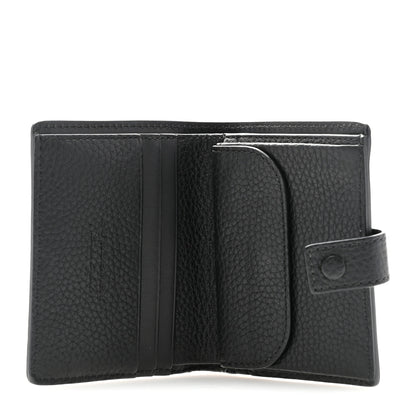 Burberry Soft Grained Calfskin Logo Embossed Lakeside Wallet Black 5 of 9