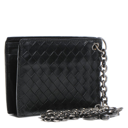 Bottega Veneta Nappa Intrecciato Chain Bi-Fold Wallet Nero Black 3 of 8