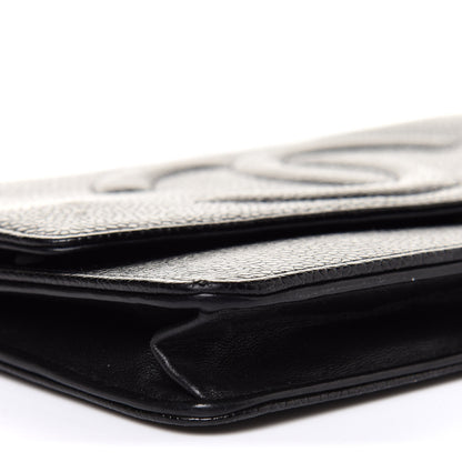 Chanel Caviar Timeless CC Wallet On Chain WOC Black 10 of 13