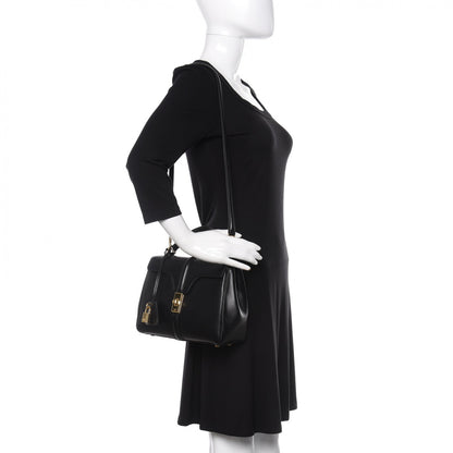 Celine Satinated Calfskin Small 16 Top Handle Bag Black 2 of 10