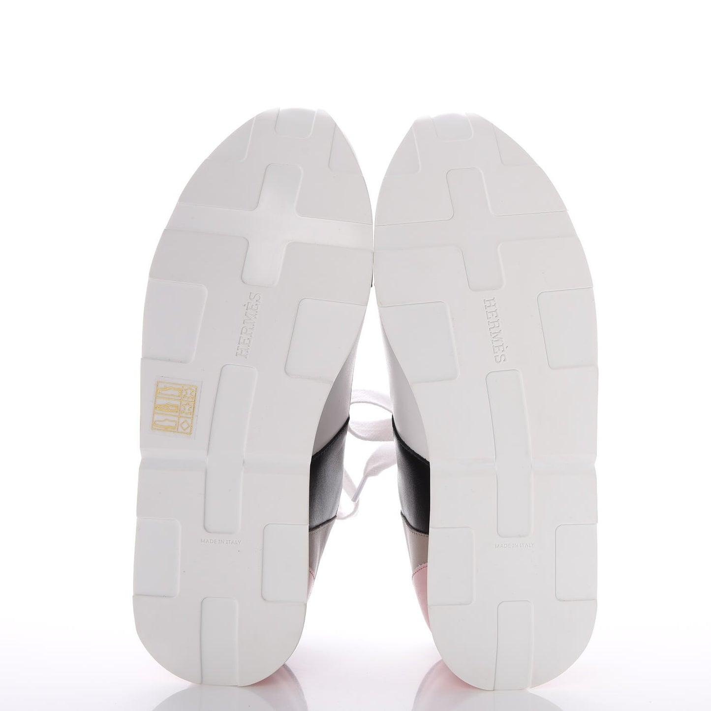 Calfskin Rebus Sneakers 36.5 Rose Aube Black White