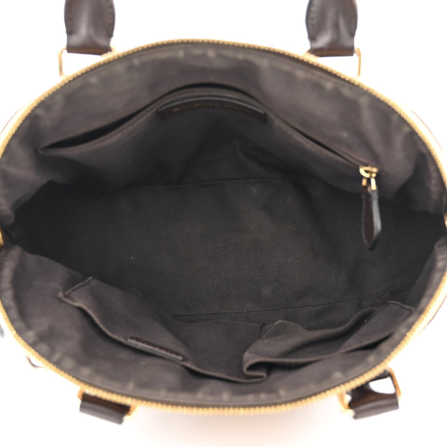 Burberry Haymarket Check Small Orchard Bowling Bag Chocolate 5 of 17