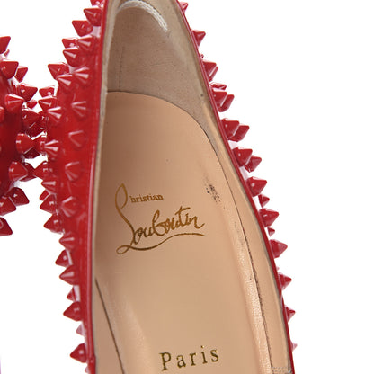 Christian Louboutin Patent Pigalle Spikes 120 Pumps 39 Flamenco 7 of 13