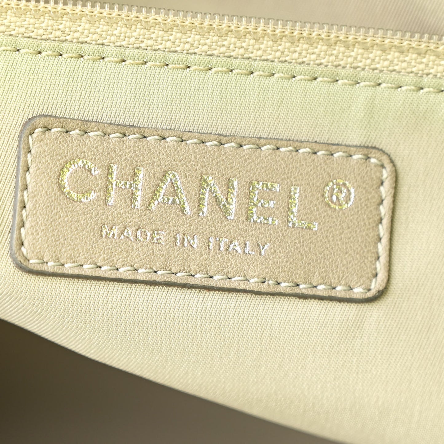 Coated Canvas Quilted Large Paris Biarritz Tote Neon Yellow