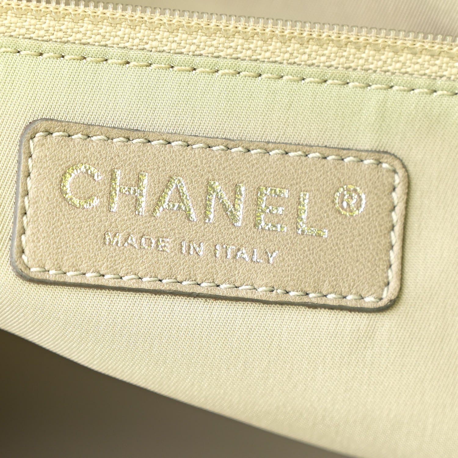 Chanel Coated Canvas Quilted Large Paris Biarritz Tote Neon Yellow 6 of 14