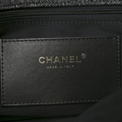 Chanel Washed Denim Quilted Maxi Flap Bag Black 6 of 10