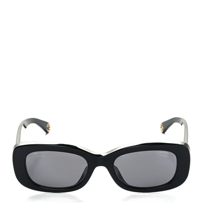 Chanel Acetate Rectangle Sunglasses 5488 Black 2 of 8