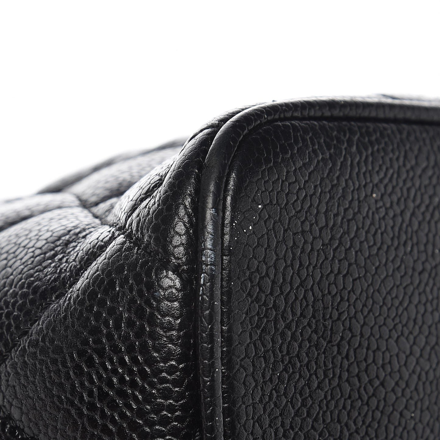 Caviar Quilted Medallion Tote Black