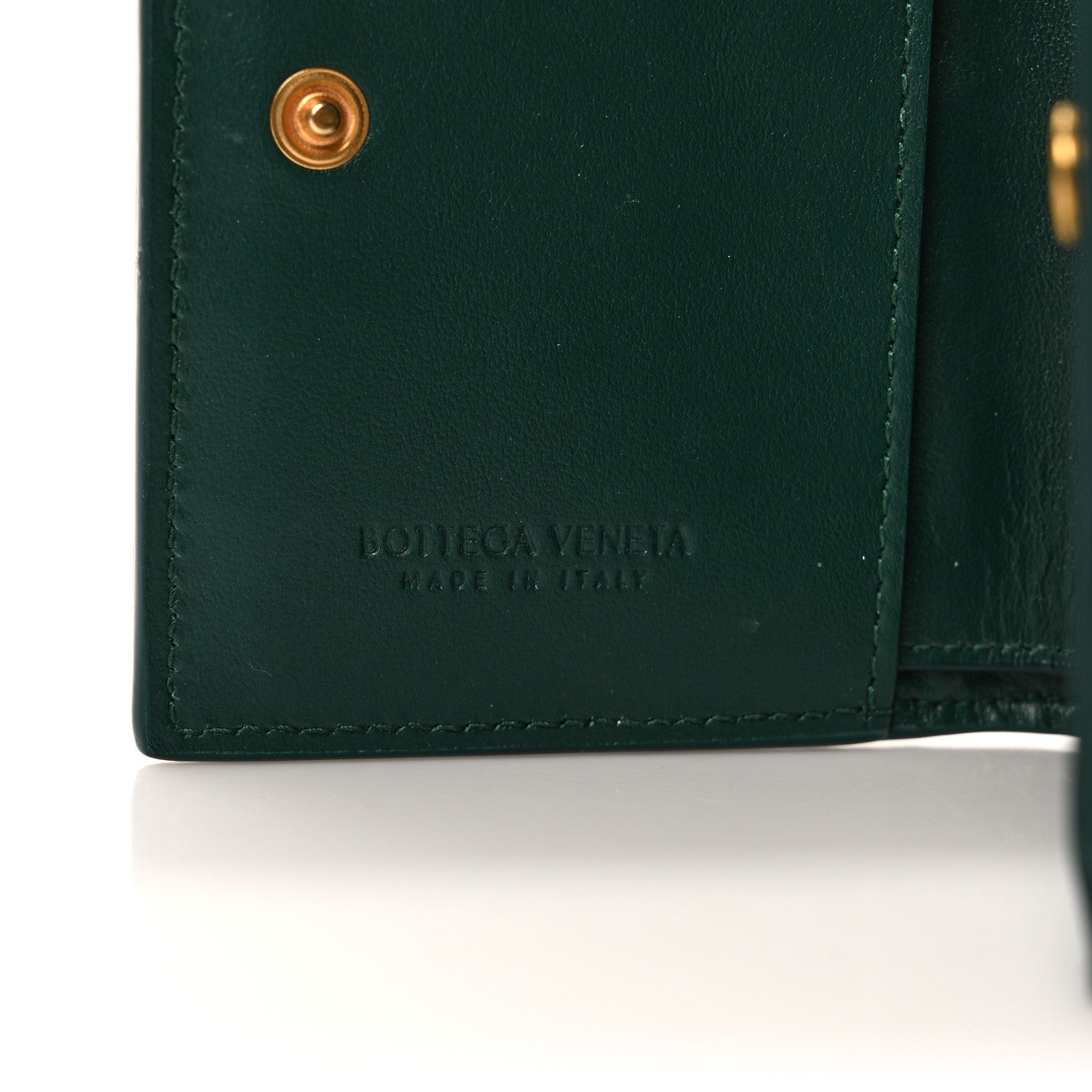 Bottega Veneta Nappa Maxi Intrecciato Bifold Zip Wallet Raintree 6 of 6