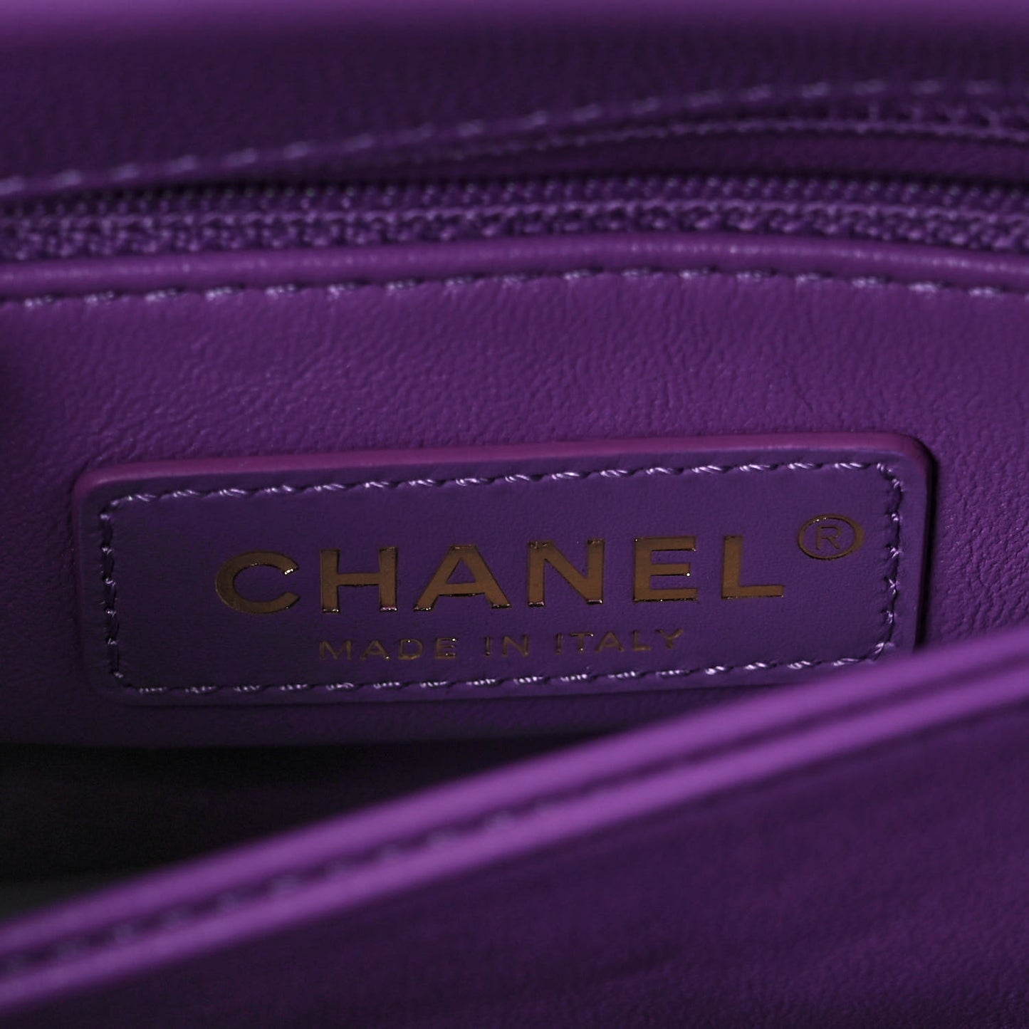 Caviar Quilted Extra Mini Coco Handle Flap Purple