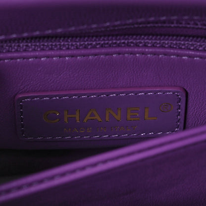 Chanel Caviar Quilted Extra Mini Coco Handle Flap Purple 6 of 10