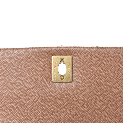 Chanel Caviar Lizard Quilted Mini Coco Handle Flap Beige 13 of 14