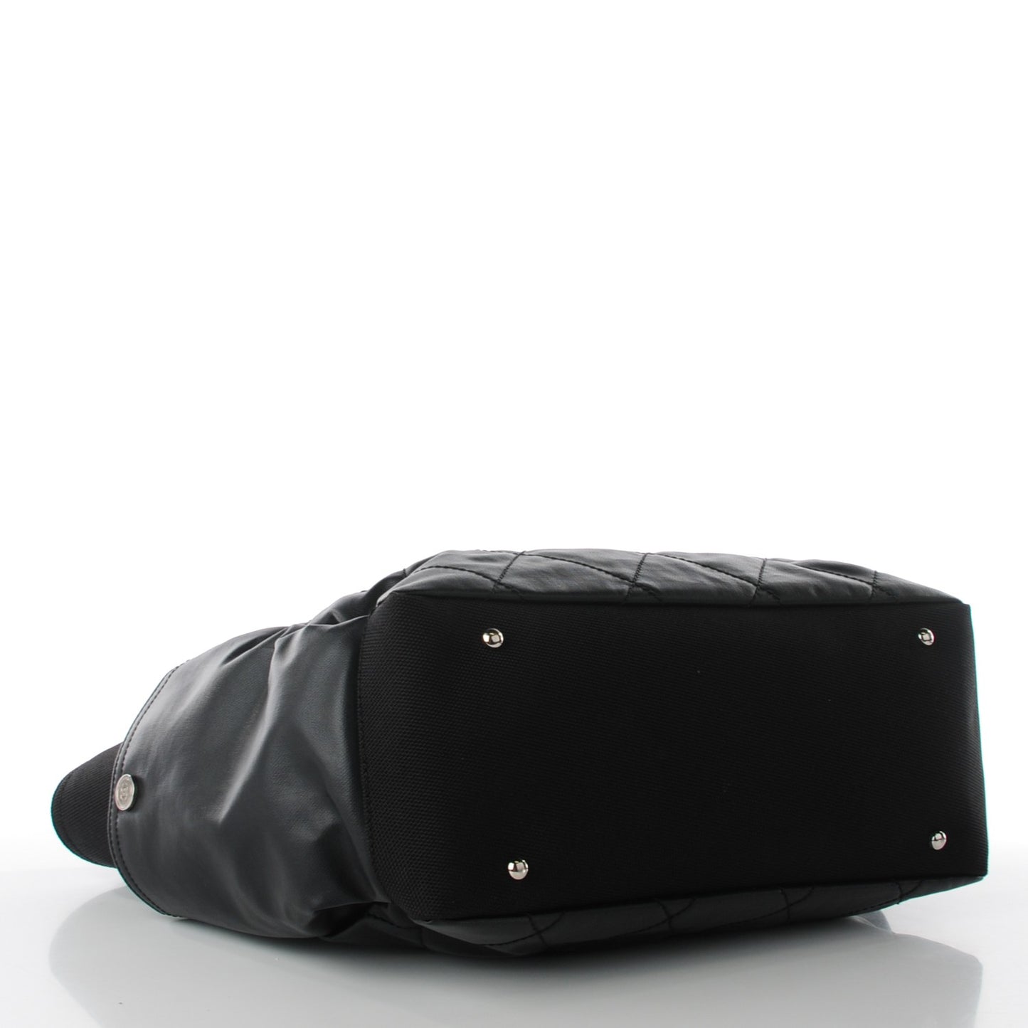 Coated Canvas Large Paris Biarritz Tote Black