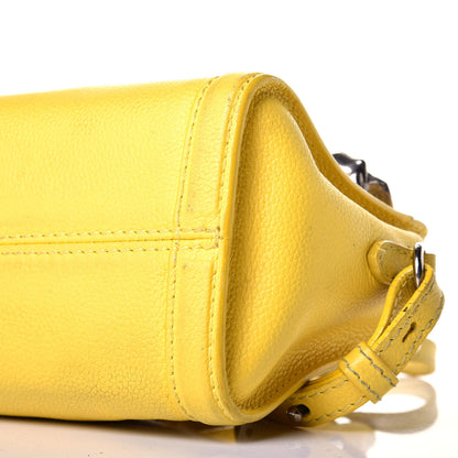 Alexander McQueen Pebbled Calfskin Mini Padlock Tote Yellow 9 of 12