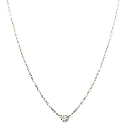Tiffany 18K Yellow Gold Diamond .14ct Elsa Peretti Diamonds by the Yard Pendant Necklace 1 of 7