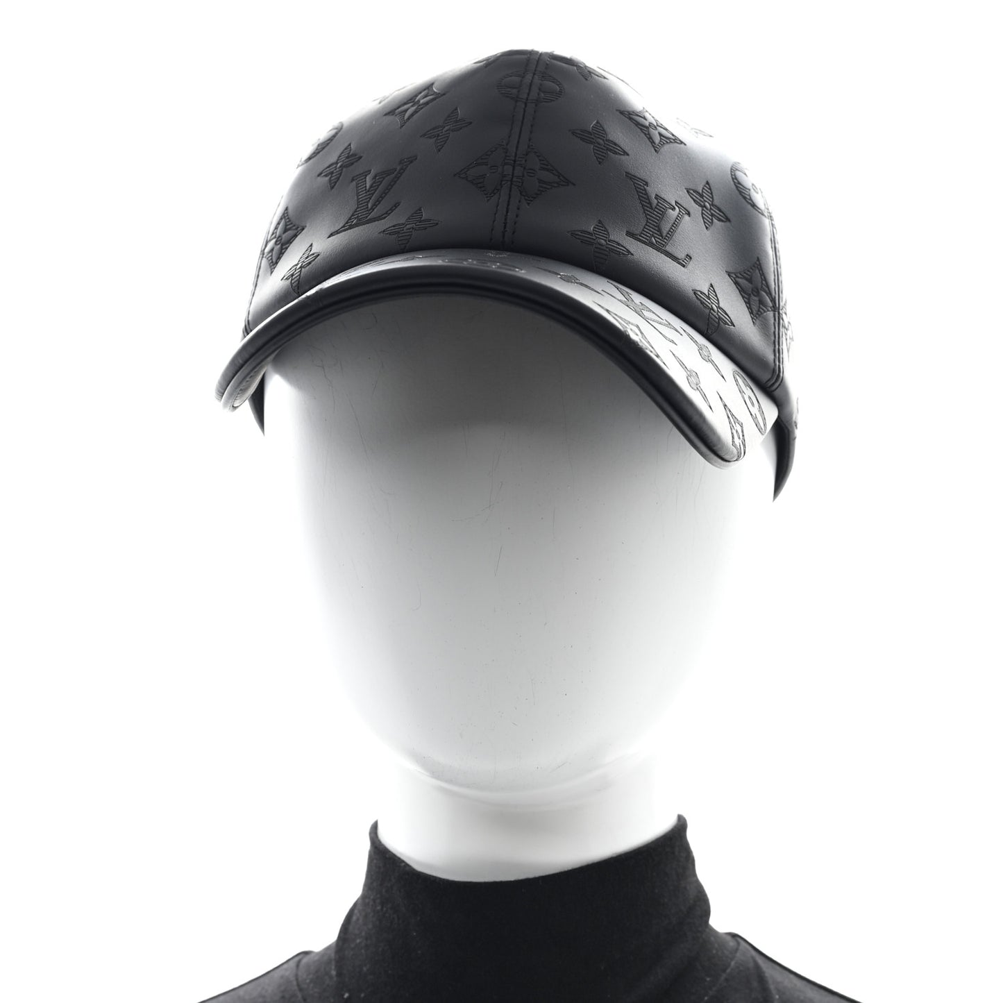 Calfskin Monogram Shadow Baseball Cap 60 Black