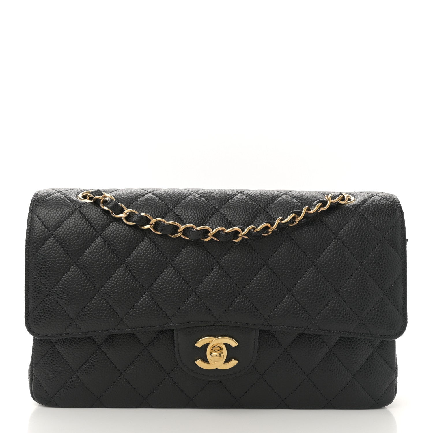 Chanel Caviar Quilted Medium Double Flap Black 1 of 10