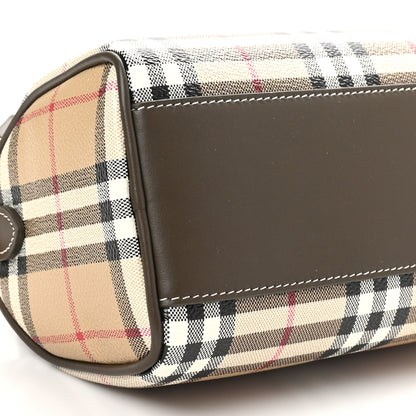 Burberry Vintage Check Mini Bowling Bag Military 9 of 10