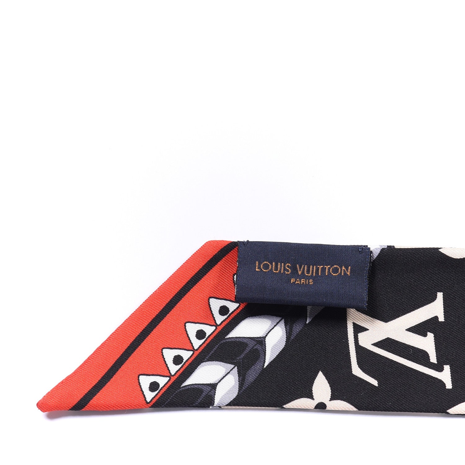 Louis Vuitton Silk Monogram LV Crafty Bi Color BB Bandeau Black Cream 3 of 3