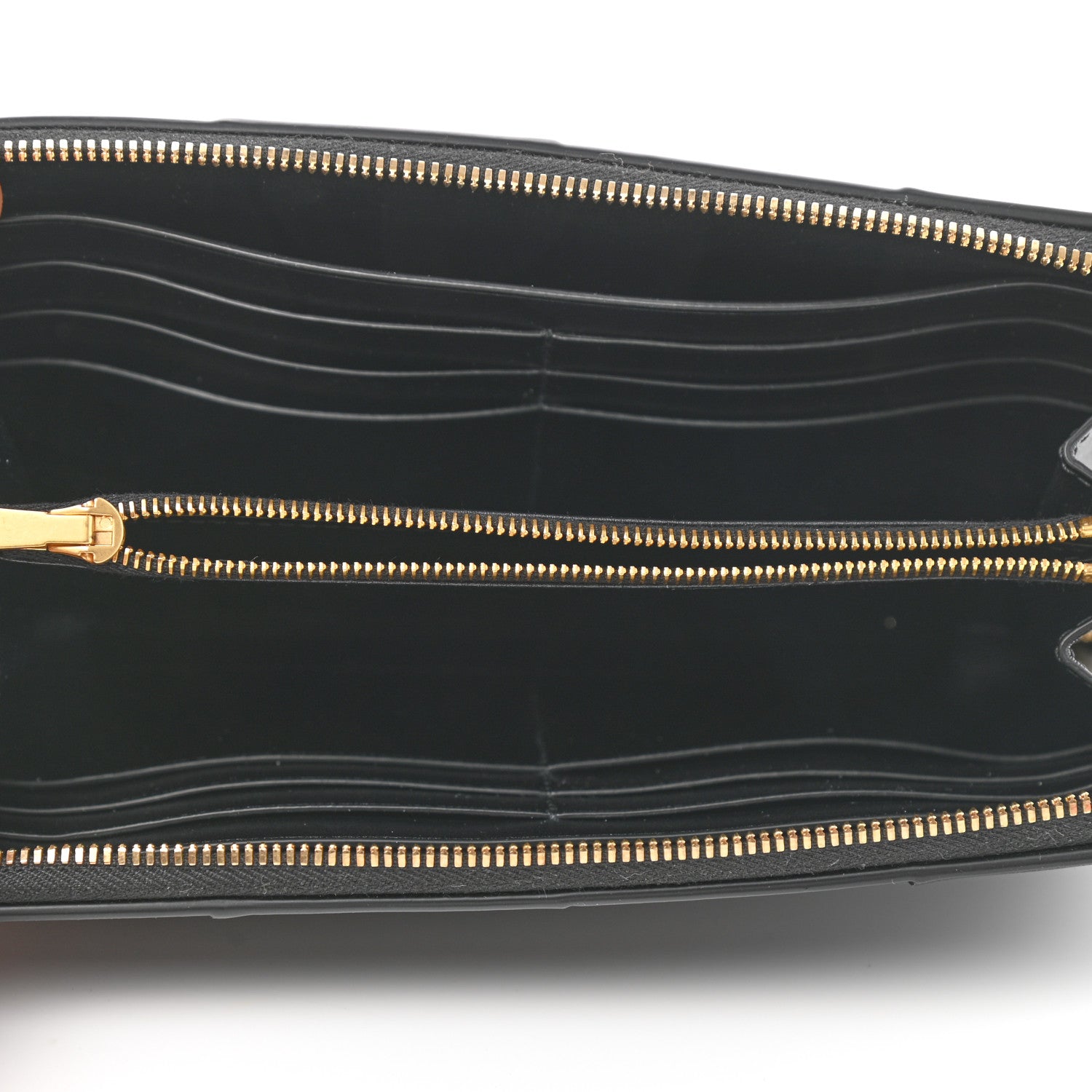 Bottega Veneta Nappa Maxi Intrecciato Zip Around Wallet Black 5 of 8