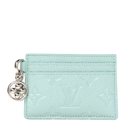Louis Vuitton Empreinte Monogram LV Charms Card Holder Pearly Lagoon Turquoise 1 of 7