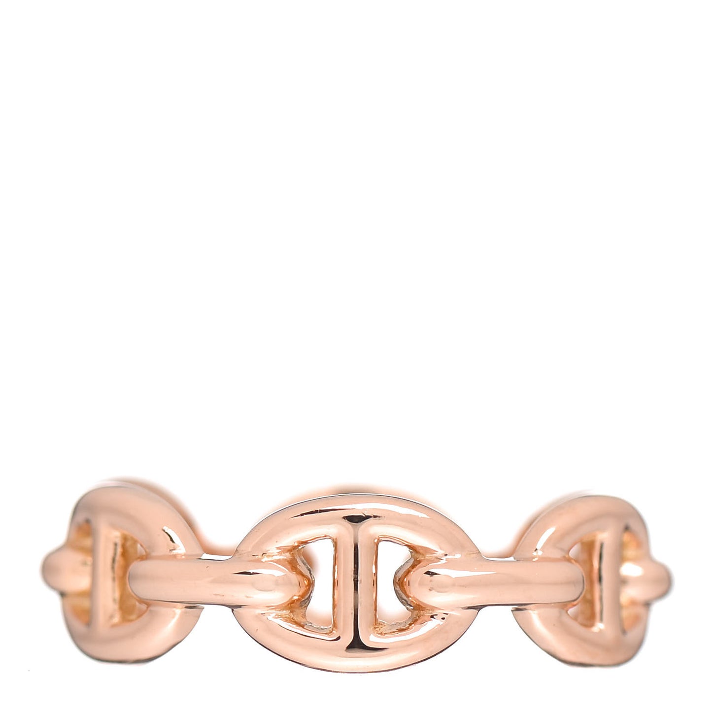 18K Rose Gold PM Chaine D'Ancre Enchainee Ring 52 6