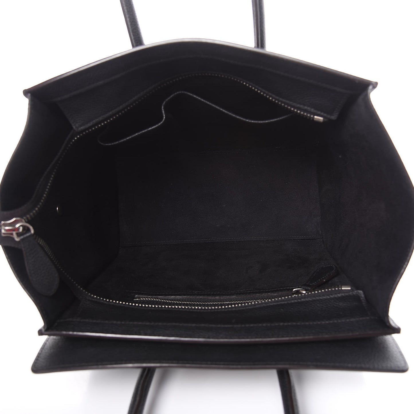 Drummed Calfskin Micro Luggage Black