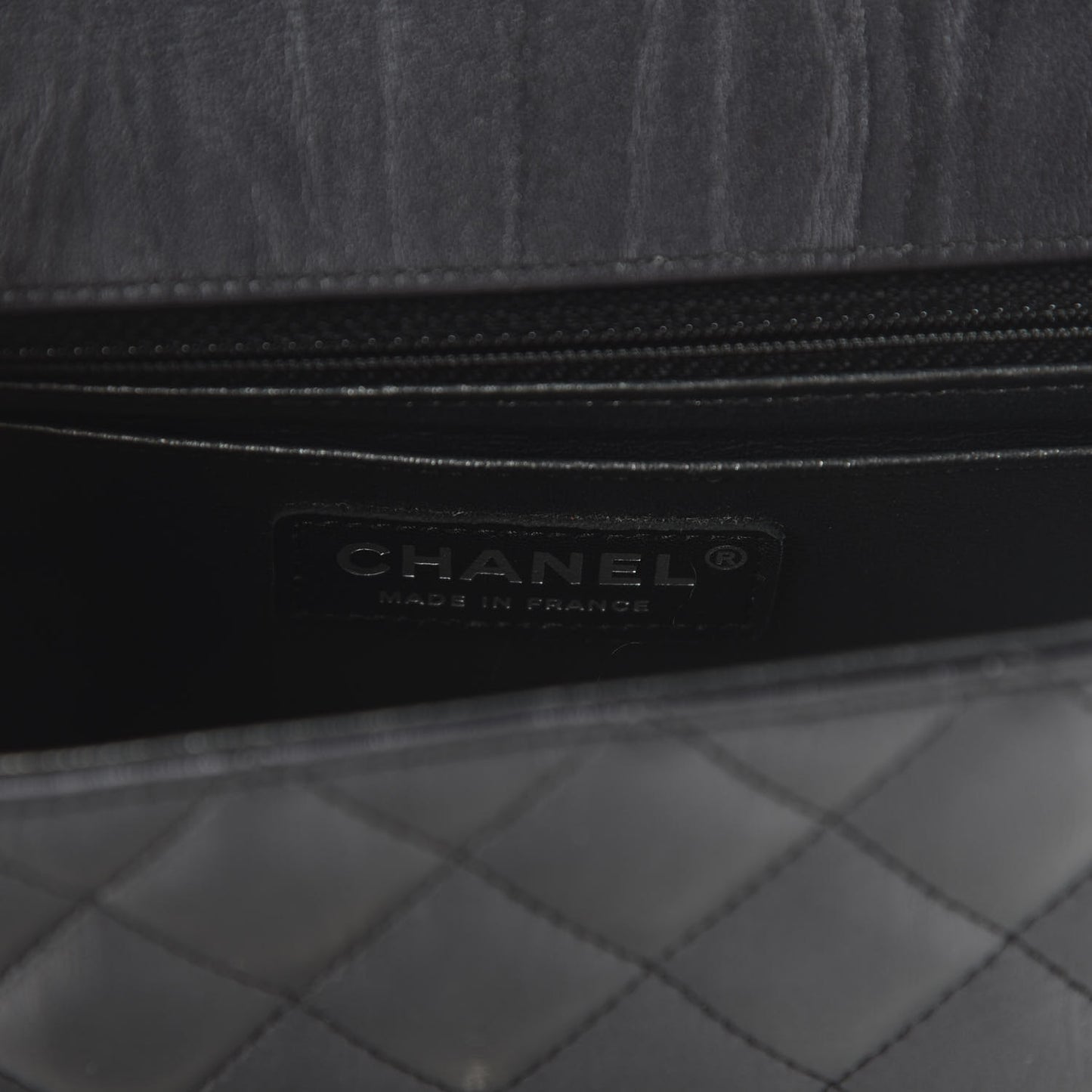 Calfskin Quilted Mini Rectangular Flap Black