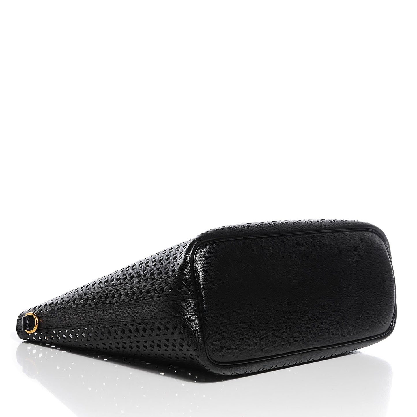 Saffiano Perforated Tote Black