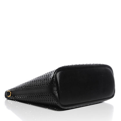 Prada Saffiano Perforated Tote Black 5 of 9