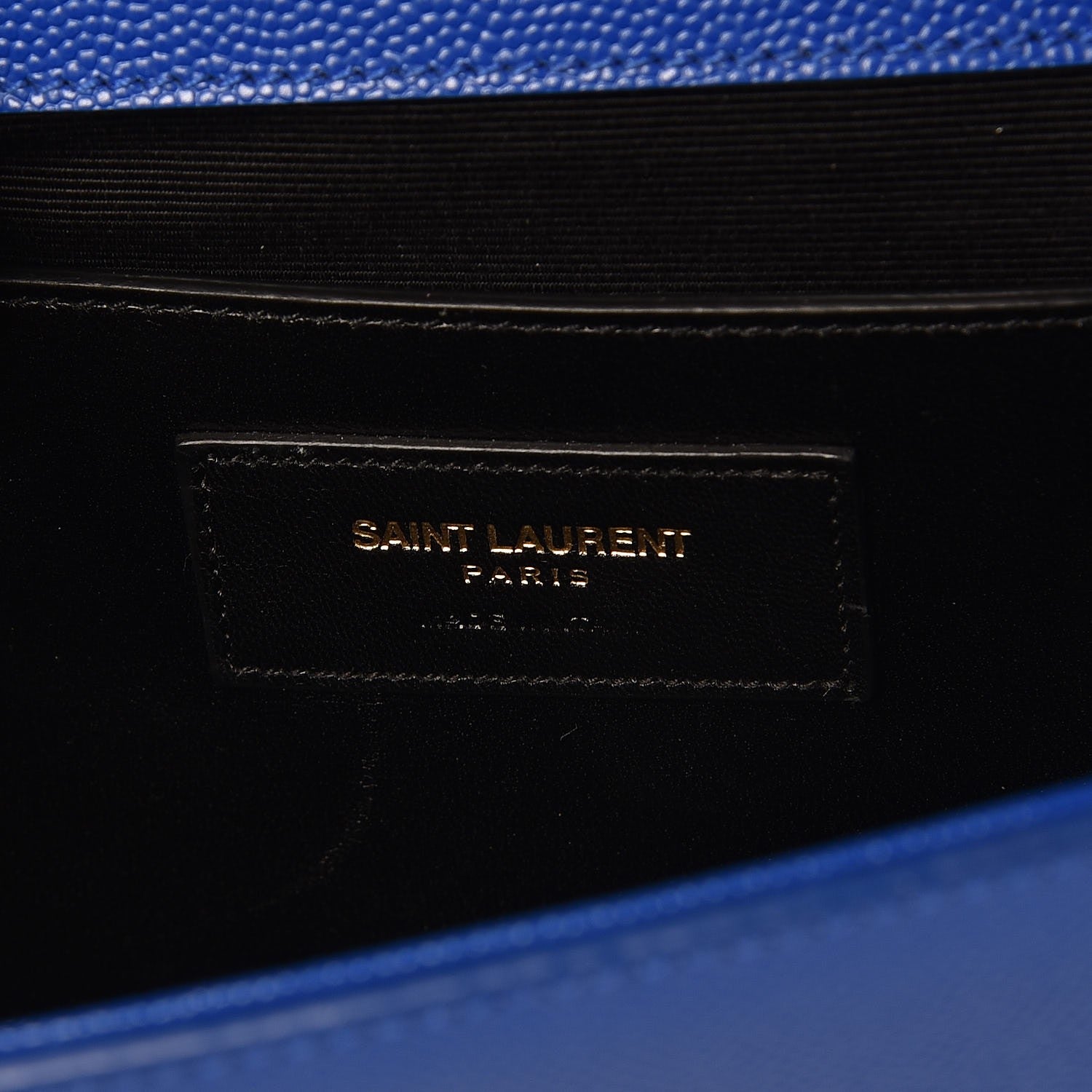 Saint Laurent Grain De Poudre Classic Monogram Cassandre Clutch Royal Blue 7 of 7