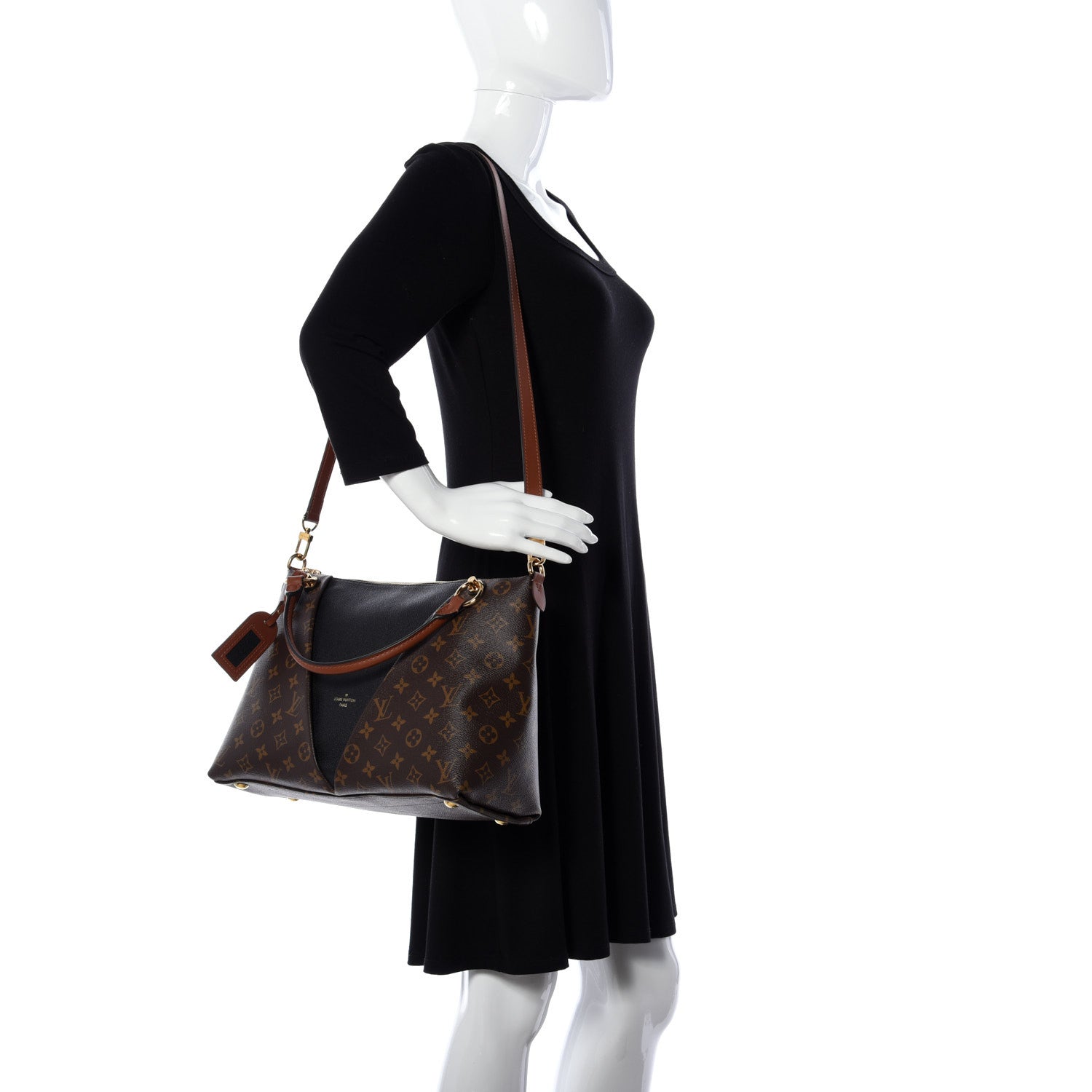 Louis Vuitton Monogram V Tote MM Black 2 of 10
