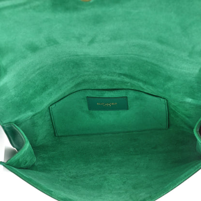 Saint Laurent Calfskin Classic Y Ligne Clutch Green 5 of 11