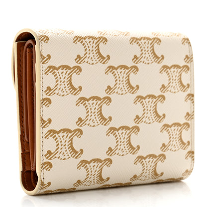 Celine Triomphe Canvas Small Triomphe Wallet White 3 of 15